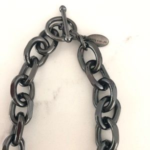 Ann Taylor Jewelry - Ann Taylor Gunmetal Rhinestone Chevron Necklace Ann Taylor Jewelry - Ann Taylor Gunmetal Rhinestone Chevron Necklace